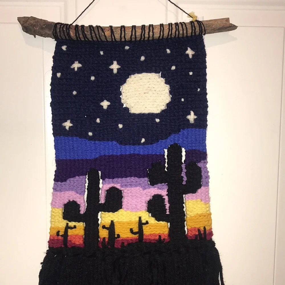 Handcrafted Desert Night Wall Hanging